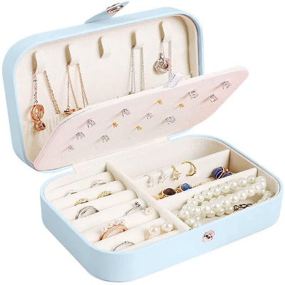 Personalized Cream Travel Jewelry Case