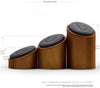 Solid Wood 3 Pcs Ring Holder Display Stand