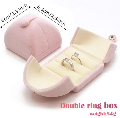 Cream Faux Leather Ring Box - Cerijewelry
