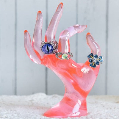 Clear Hand Ring Holder, Transparent Finger Mannequin Home Decor