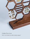 Honeycomb Earring Stand Wood Earring Display