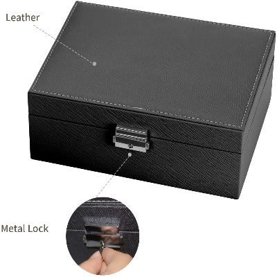 PU Leather Organizer Holder Boxes with Lock