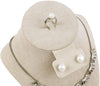 Linen Jewelry Necklace Chain Bust Display Holder Stand