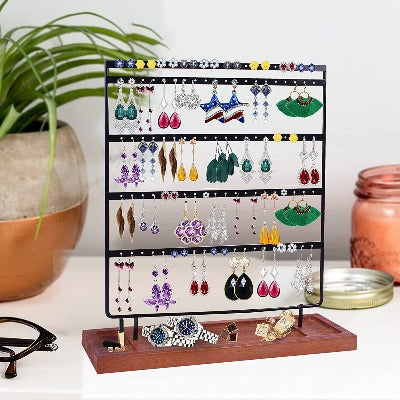 Earring Organizer, 5 Layer Earring Holder Organizer with Metal