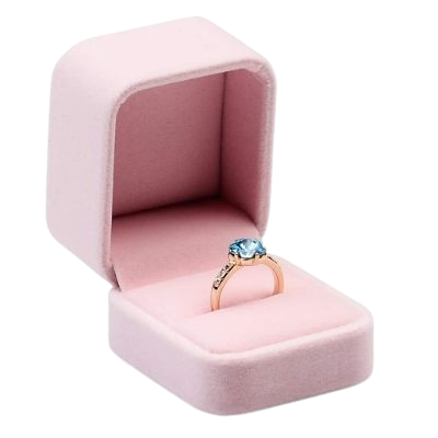Cute Velvet Ring Box Classical Ring Bearer Case Jewelry Gift Box