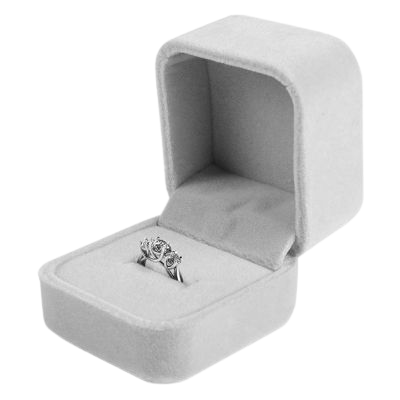 Engagement Ring Box Velvet Earrings Studs Ring Case