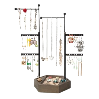 6 Tier Jewelry Holder with Adjustable Height Necklace Holder