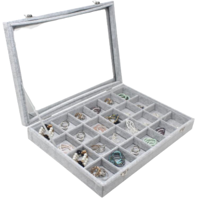 Coobest Jewelry Box, 3 Drawer Jewelry Holder Organizer, Jewelry Boxes & Organizers with Earring Organizer, Jewelry Holder Box, Clear Jewelry
