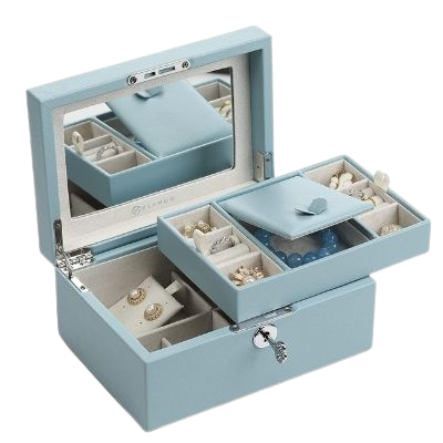 Lockable Two-Tray Jewelry Box