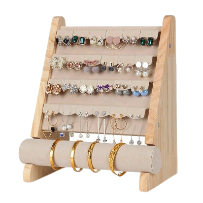 Wooden Jewelry Hanger Rack