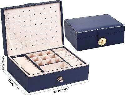 3 Layer Leather Jewelry Box