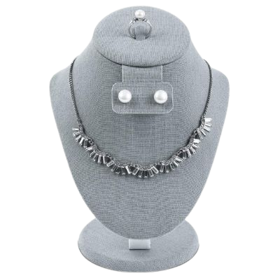 Jewelry holder Grey Necklace Chain Jewelry Bust Display Holder Stand  Necklace Pendant Holder Bust Stand 3D Jewelry Bust Stand, Pendant Necklace
