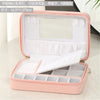 Portable PU Leather Travel Jewelry Organizer Case with Zipper