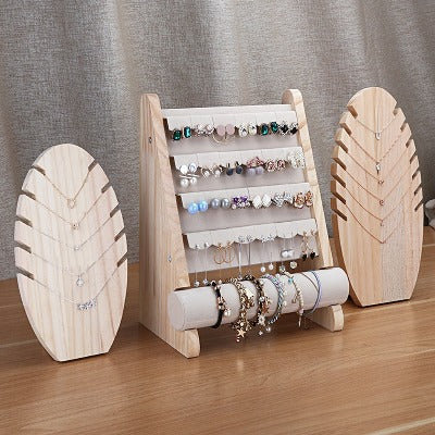 Wooden Jewelry Hanger Rack