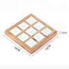 9 Grids Bamboo Jewelry Ring Display