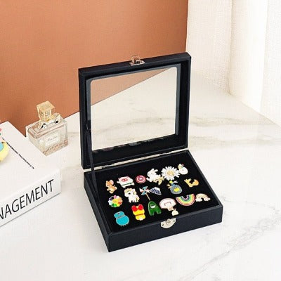 Jewelry Earring Display Case with Clear Lid