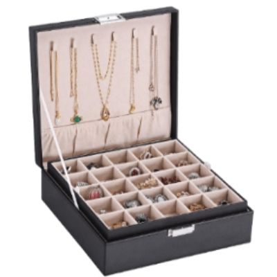 Women Jewelry Organizer Box, 3-Layer Velvet Jewelry Boxes Display Storage  Case with Lock for Rings Necklace Earrings freeshipping - JettsJewelers