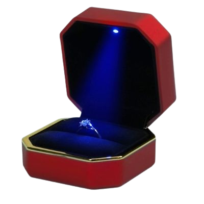 Ring Box for Women Girls, Jewelry Boxes with LED Light