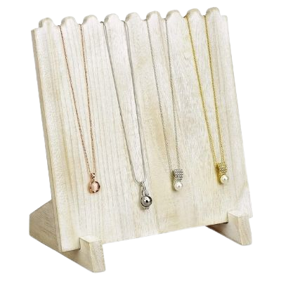 Wooden Plank Necklace Jewelry Display Stand for 8 Necklaces